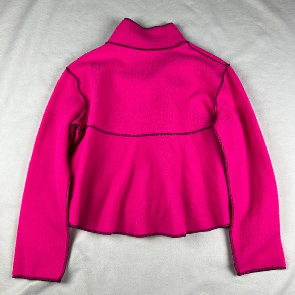 Urban Outfitters Neon Pink Fleece Swing Quarter Zip Size M - Picture 4 of 5